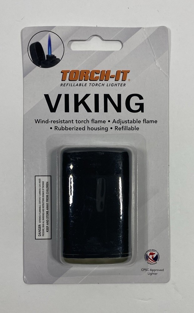 Viking Torch-it Lighter Adjustable Flame Cigar Cigarettes Refillable🔥