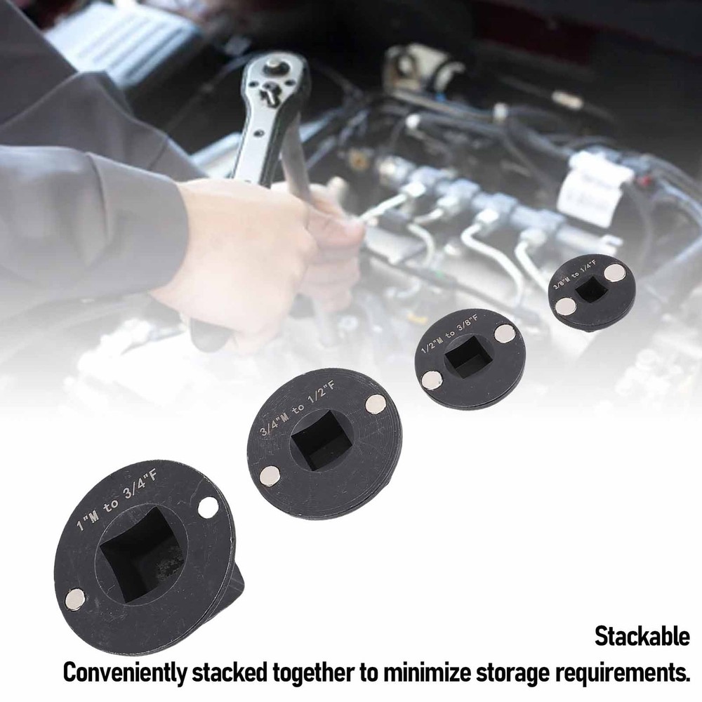 4PCS Insert Low Profile Impact Socket Adapter Set Drive Reducing 1in M-3/4in F