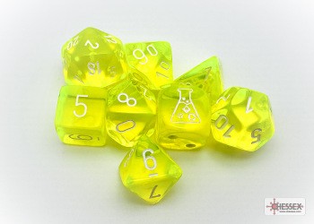 TRANSLUCENT 7-DIE SET NEON YELLOW/WHITE