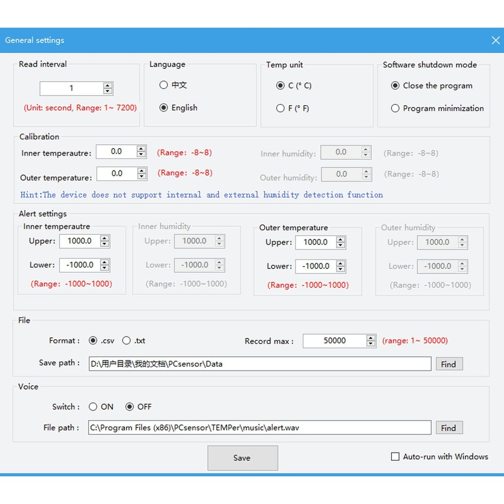 USB Thermometer Temperature, Inside Outside PC Sensor Double Sensor Computer ...