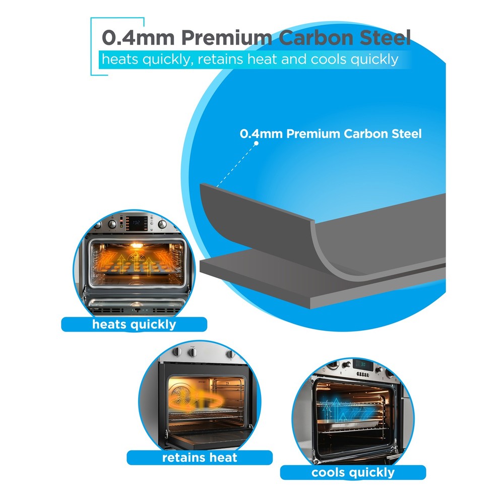 3-Piece Carbon Steel Baking Sheet Set