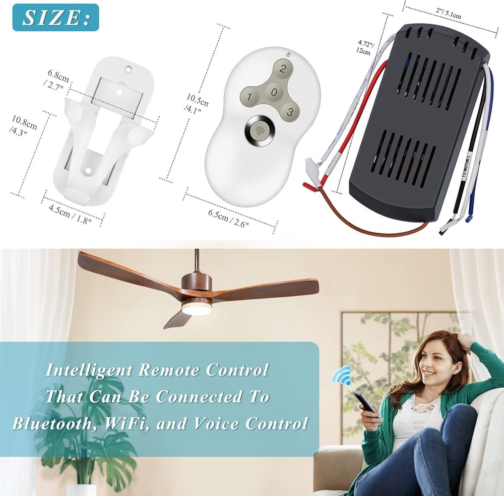 Hunter Ceiling Fan Remote Control Kit, Smart Wi-Fi Control Kit for Hunter Harbor