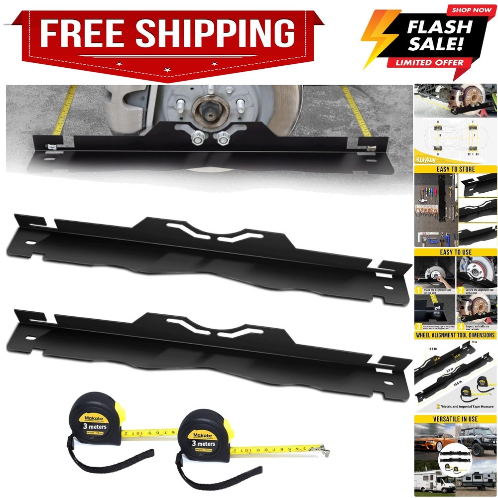 Heavyweight Toe Alignment Tool, Black Wheel Alignment Tool, Wheel Angle Align...