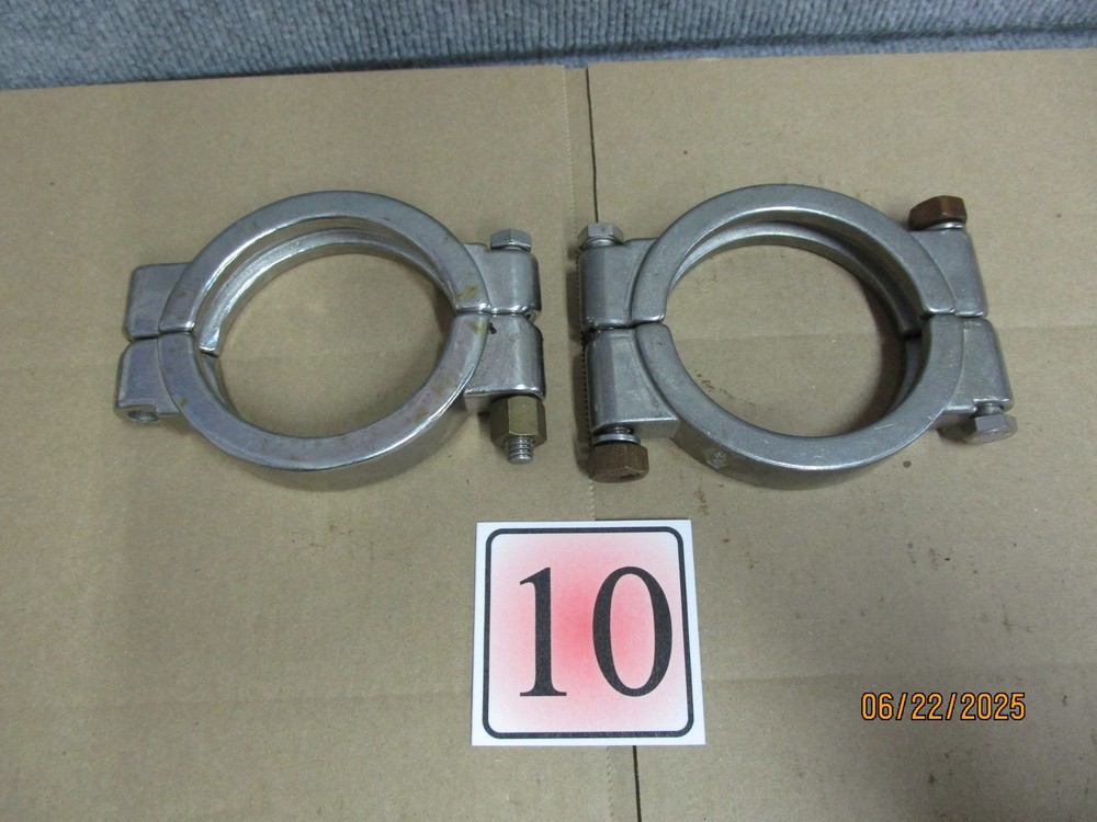 2 Dixon 3" Sanitary Clamps