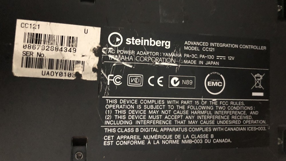 Silver Steinberg CC121 USB Controller Advanced Integration Controller