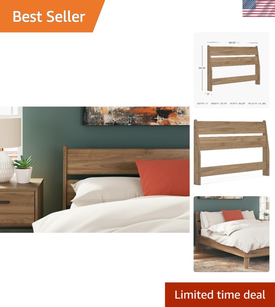 Deanlow Sturdy Full Panel Headboard in Rustic Style - Perfect for Modern Spaces