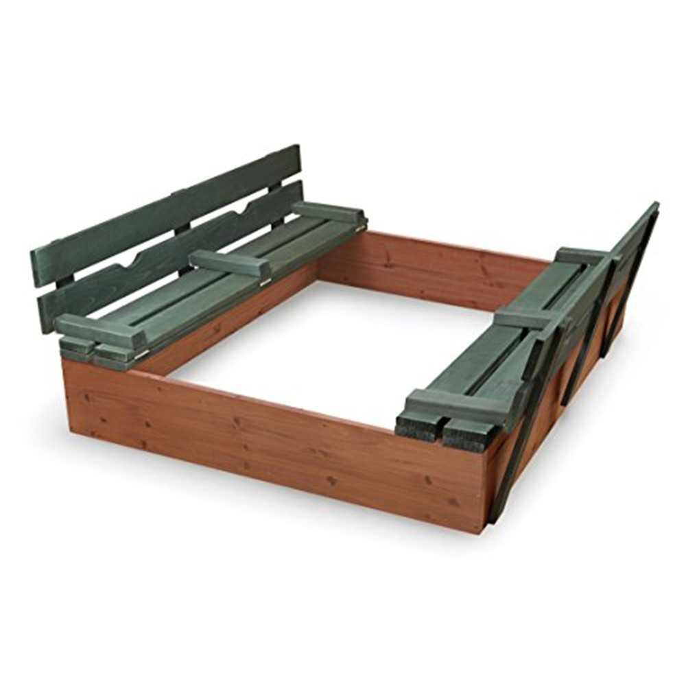Badger Basket Covered Convertible Cedar Sandbox Natural/Green