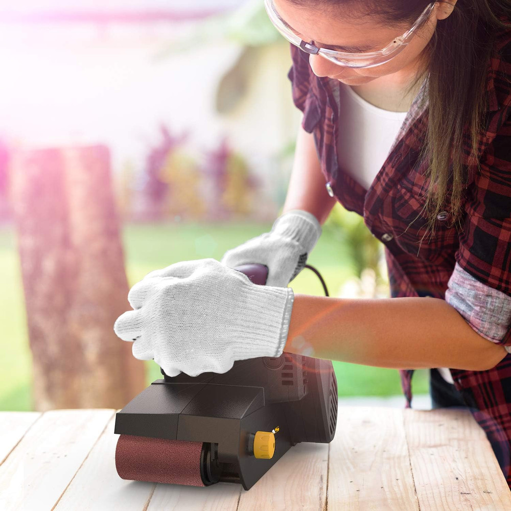 3 × 21-Inch Belt Sander with Dust Bag, 7Amp Sander Machine with Variable-Speed C