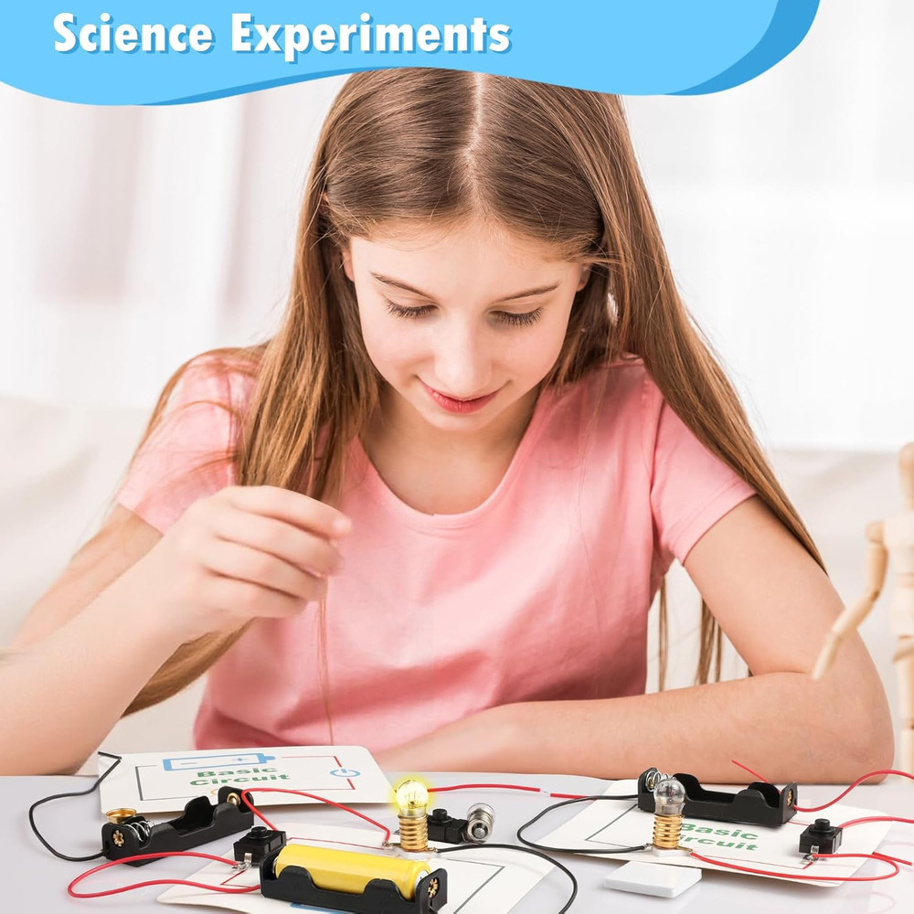 12 Bulk Electric Circuit Kit for Kids Age 8-12, Basic Circuits Science Light Bul