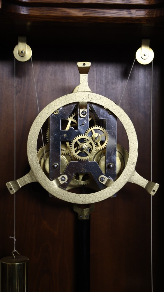 Antique Ansonia Capitol Weights Driven Regulator Wall Clock