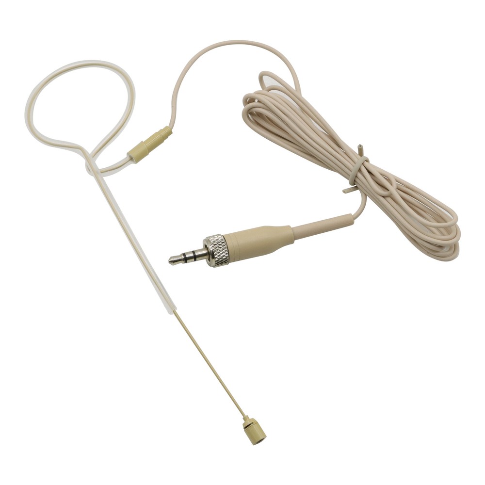 4x Single Earhook Headset Microphone 3.5mm Screw Lock Connector for Sennheiser