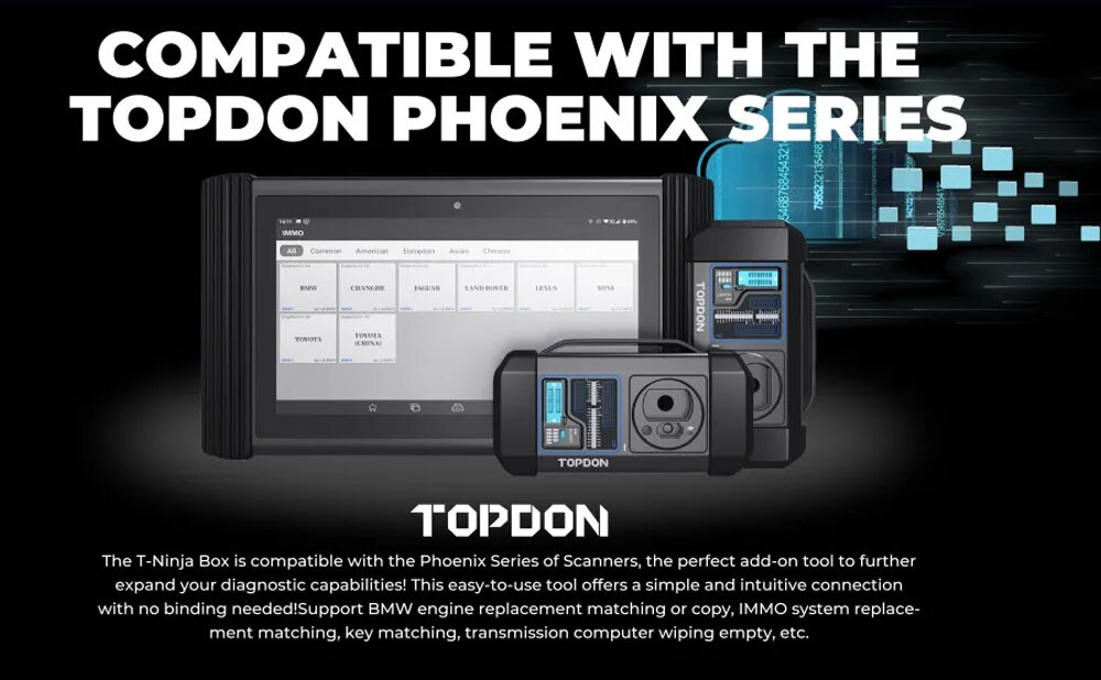 USA TOPDON T-Ninja Box Professional Car Diagnostic Scanner Key Coding Programmer