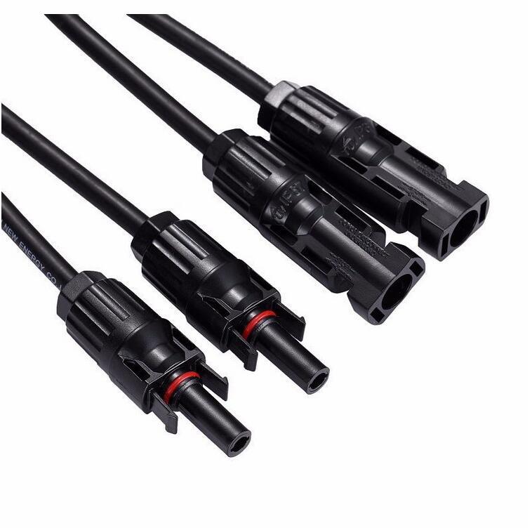 Solar Panel Cable Wire Connector PV Wire Branch T Y Splitter Adapter
