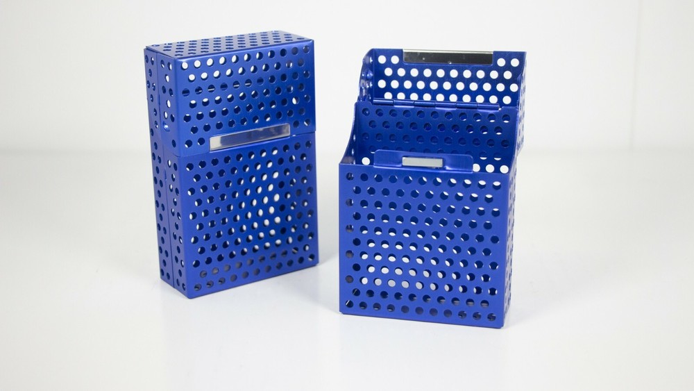 12 Assorted Color See Thru Aluminum Cigarette Case Pack Holder King Size