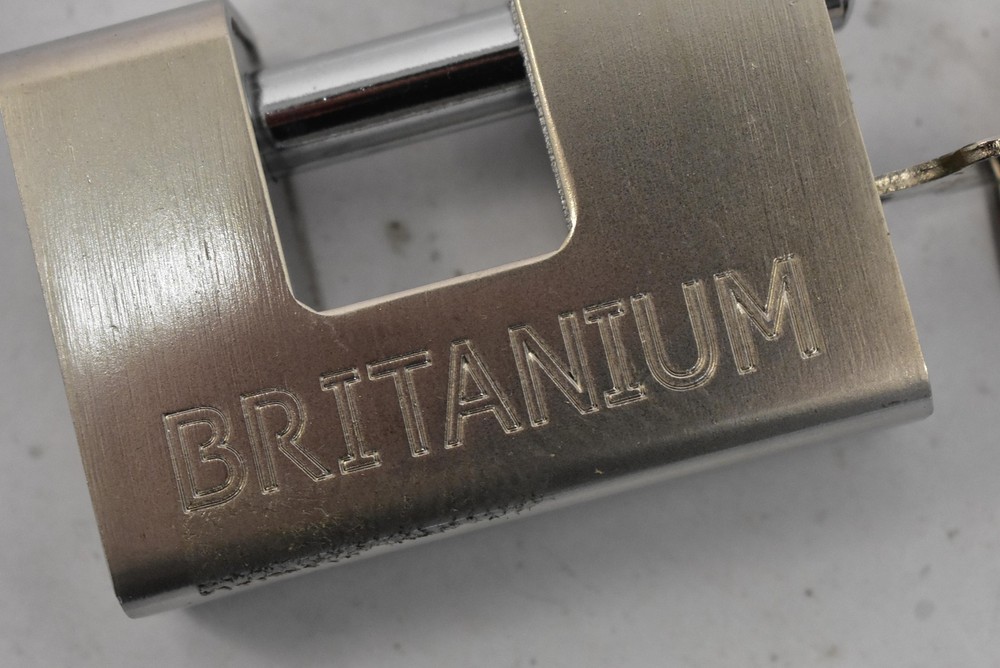 Britanium Shutter Padlock BRP84 with 5 Keys Heavy Duty Rectangular Lot of 4