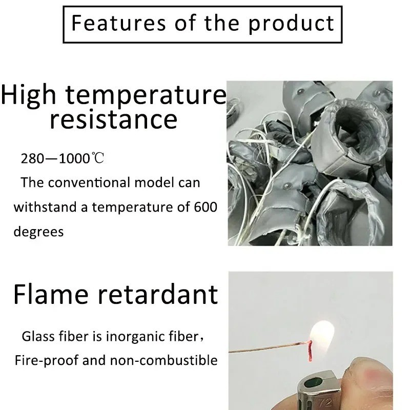 Fiberglass Thread High Temperature Resistant Fireproof Flame Retardant 200g Net