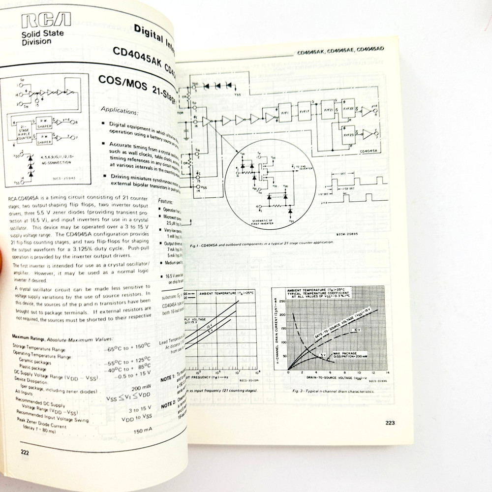 4 RCA Databooks 1974 Power Transitor, Thyristers Rects, COS/MOS, Linear Circuits