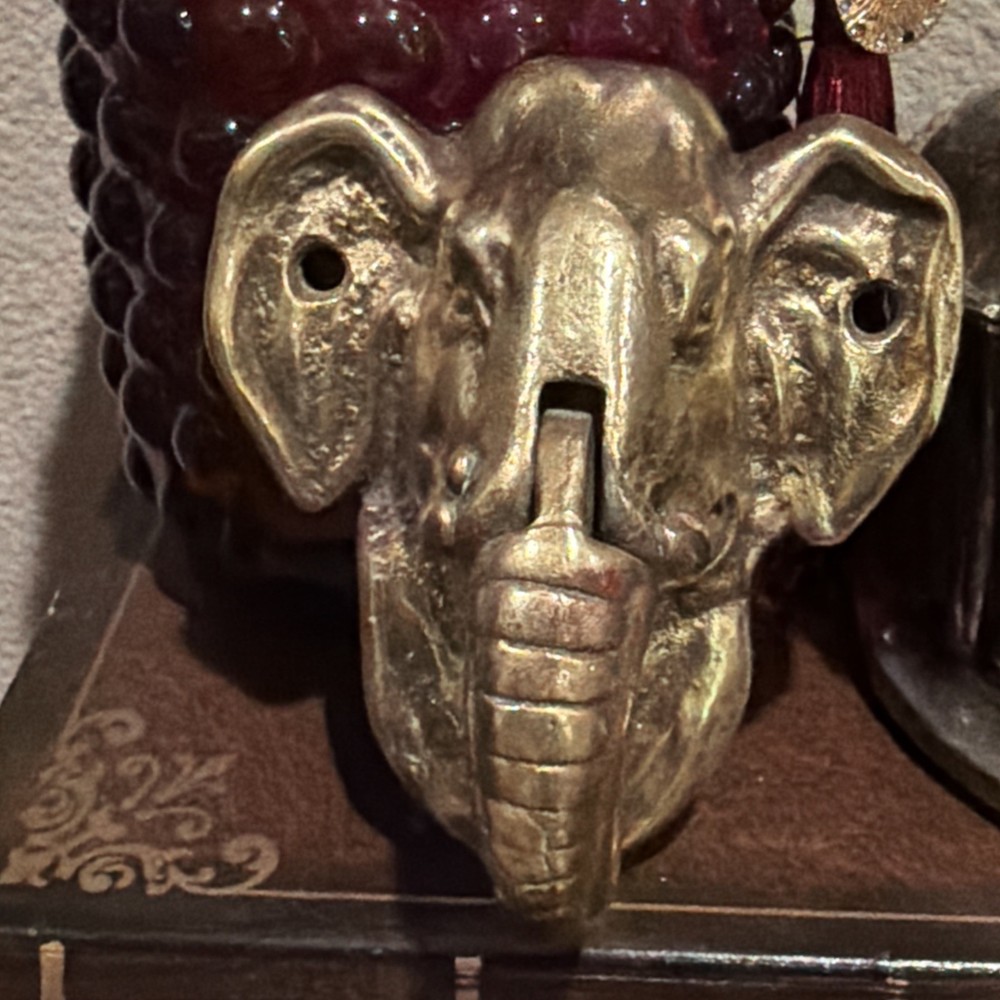 Vintage Brass Elephant Door Knocker