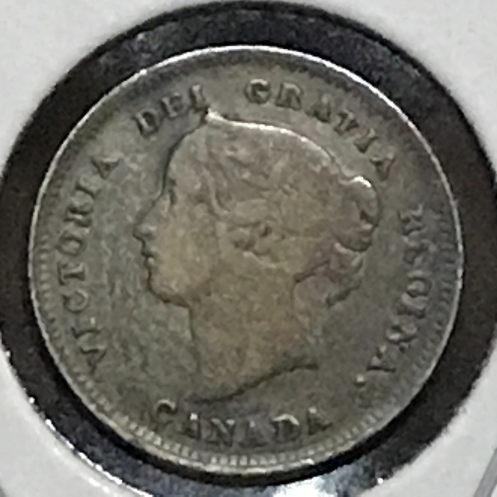 Canada 5 Cents Silver KM 2 VF/XF 1899
