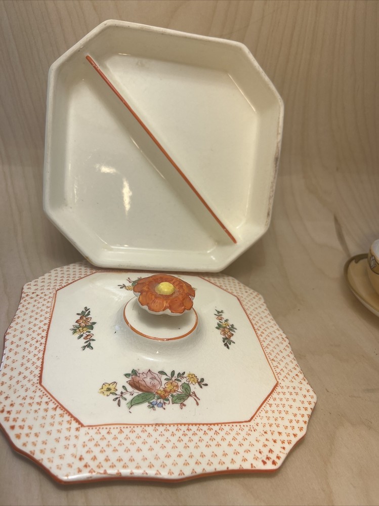 Chintz Divided Covered Dish Japan