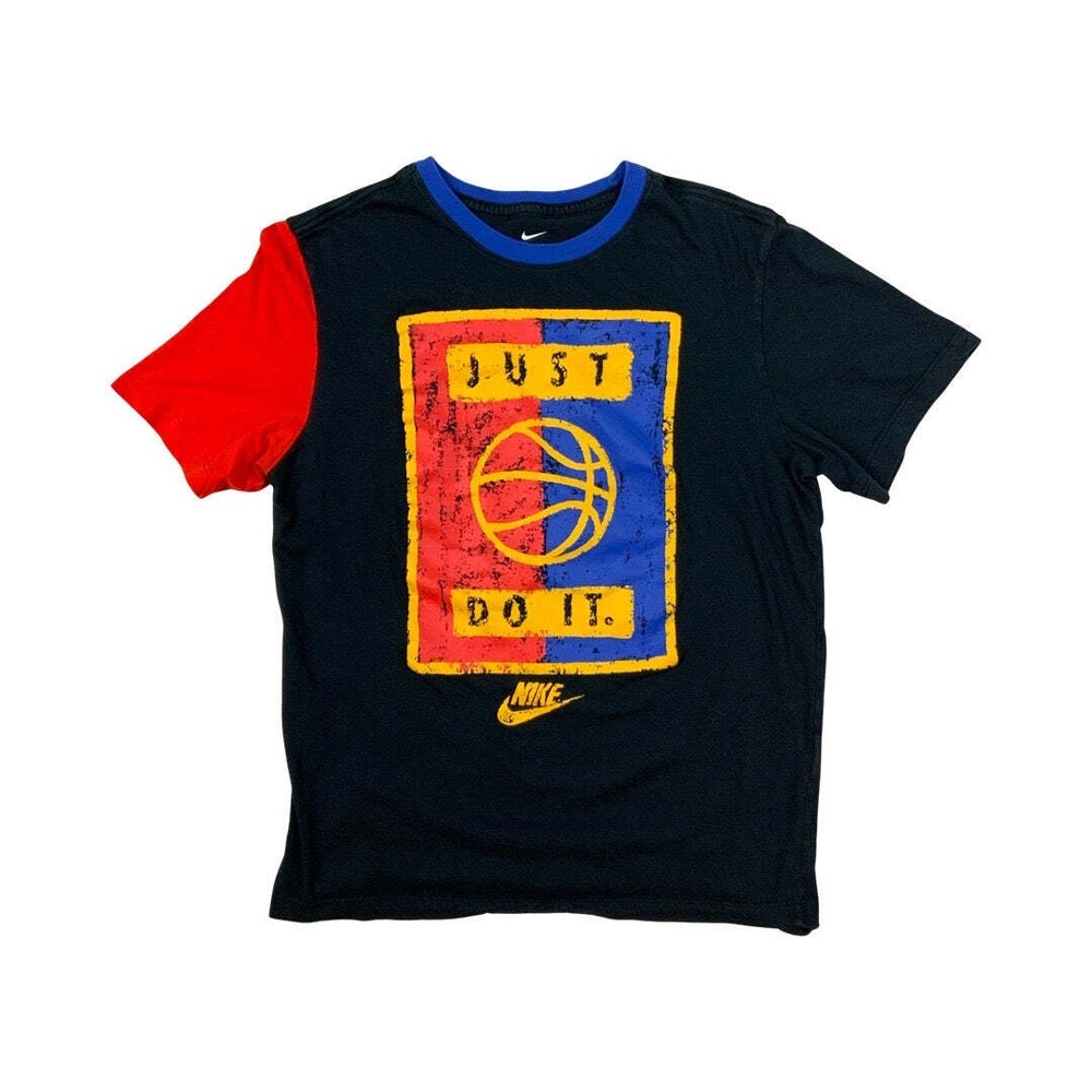 Early 2000s Y2K Nike T-Shirt Black Medium