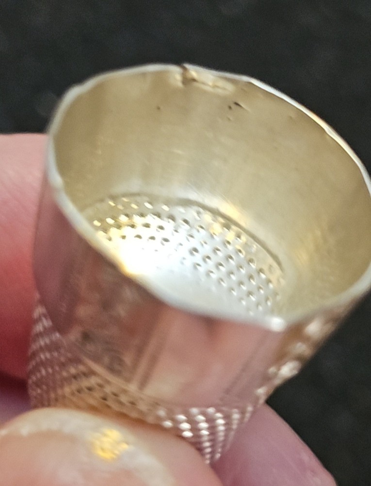 ANTIQUE 925 STERLING SILVER THIMBLE MARKED INSIDE