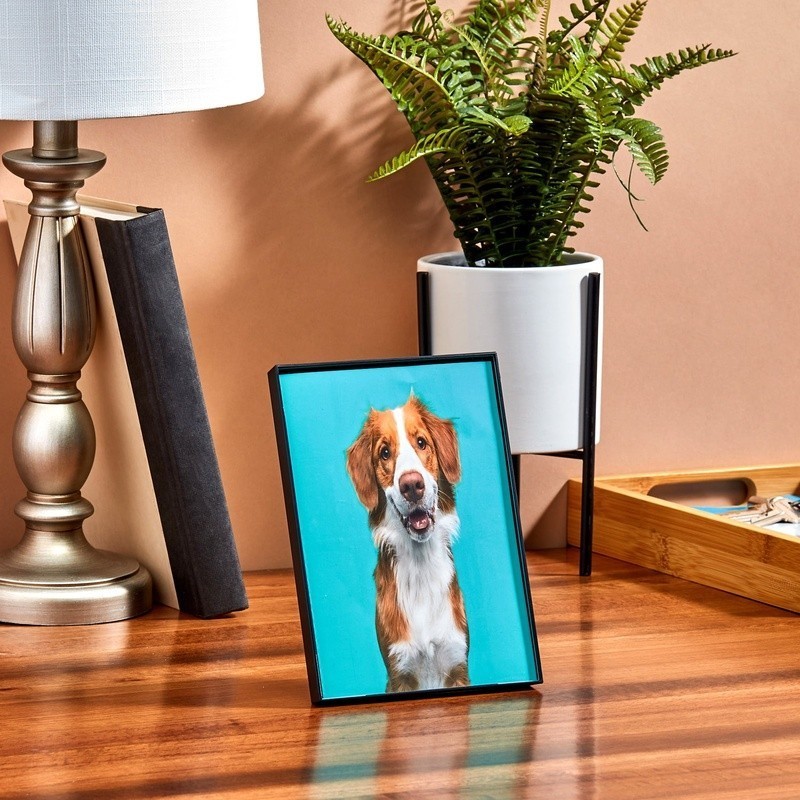 4 Pack 5x7 Front Load Picture Frame Tabletop Wall Display Black Minimalist New