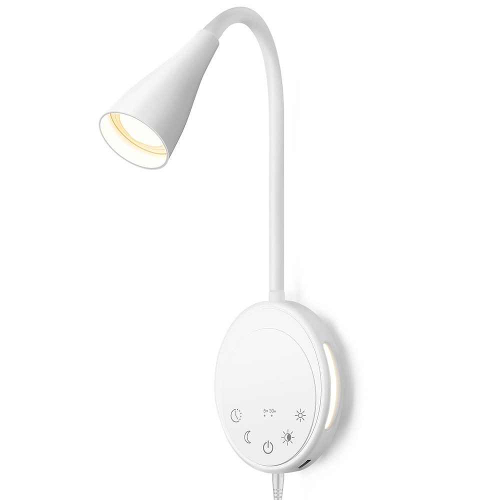 LED Wall Mounted Reading Light, Book Light for Reading in Bed with Touch Cont...