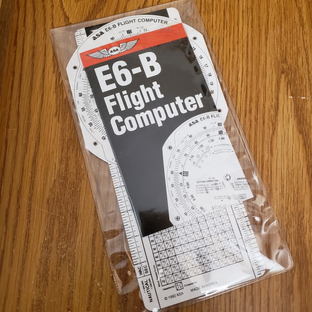 1992 ASA Air Classics E6-B Metal Flight Computer with Manual