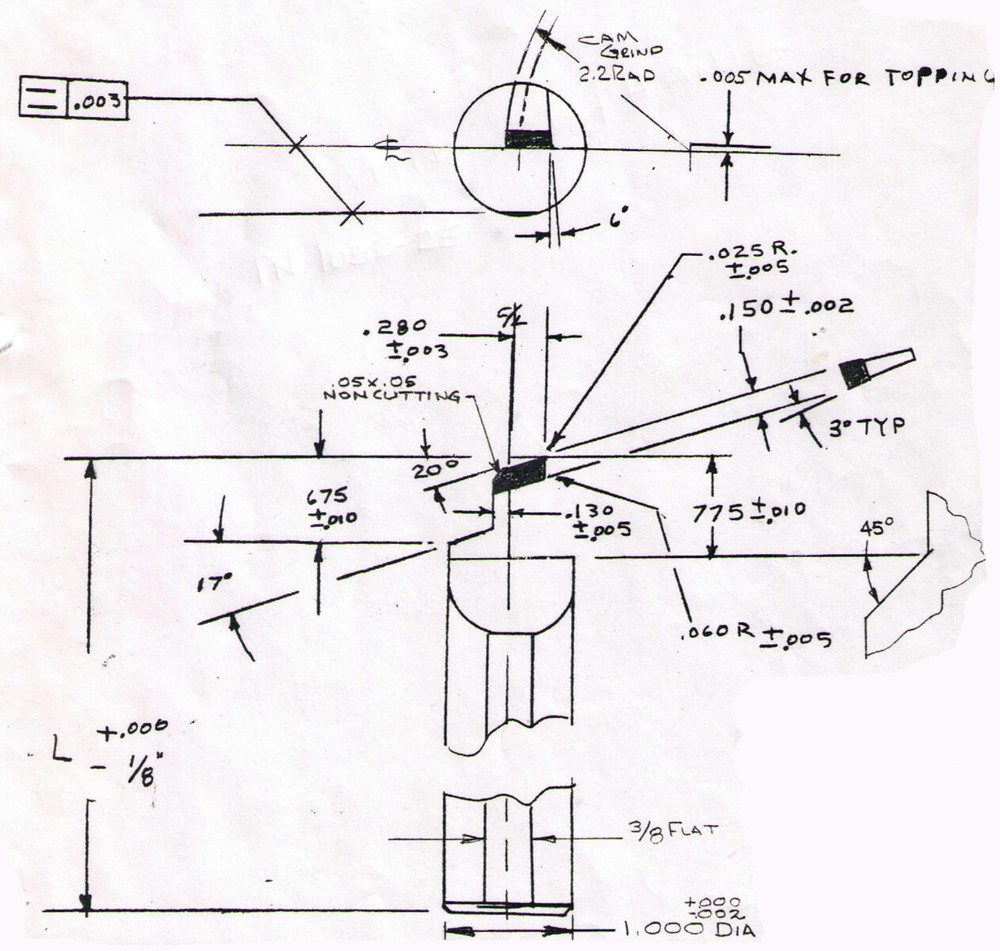 Specialized Carbide Tipped Grooving Tool .150" Width MF1052251