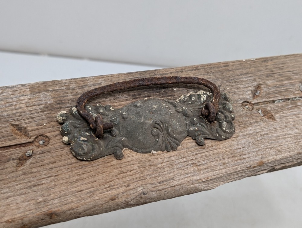 Architectural Salvage Wood Drawer Front Ornate Victorian Primitive Drawer Pull