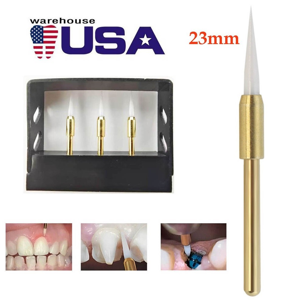 3PCS Dental Soft Tissue Trimmer Surgical Ceramic precise cuts 23mm Bur