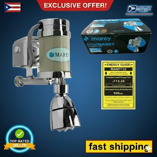 NEW MAREY HOME COMPACT TANKLESS SHOWER WATER HEATER MINI MAREY  110V 2.6KW