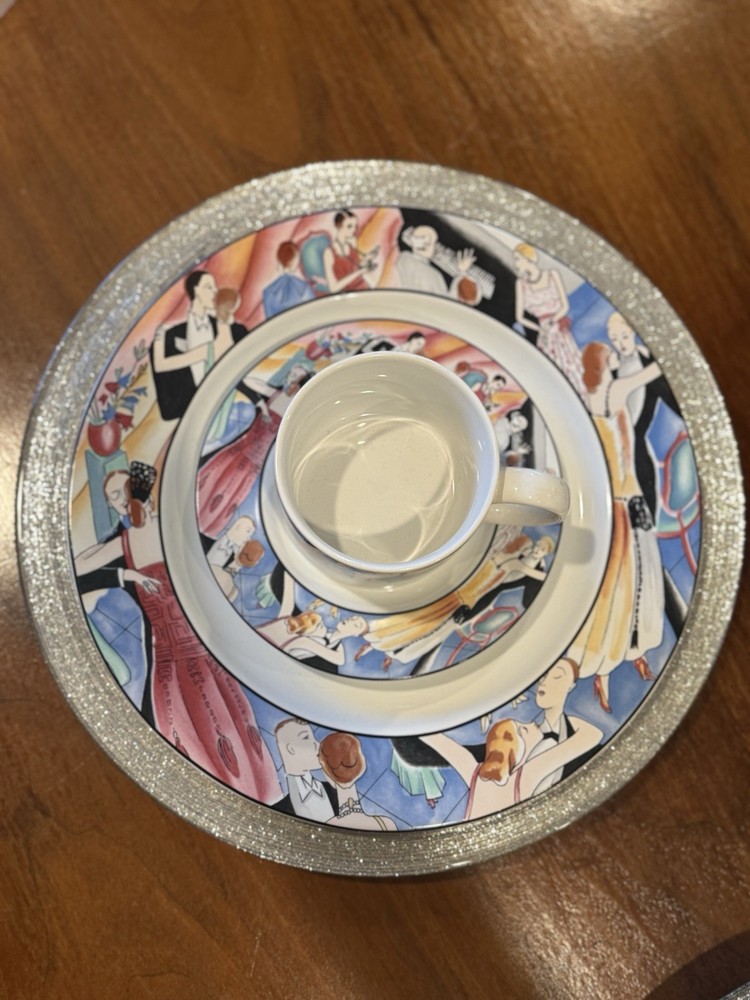 Sakura Tango 1993 Sue Zipkin Dinnerware Set 17 pc Super Nice !!!