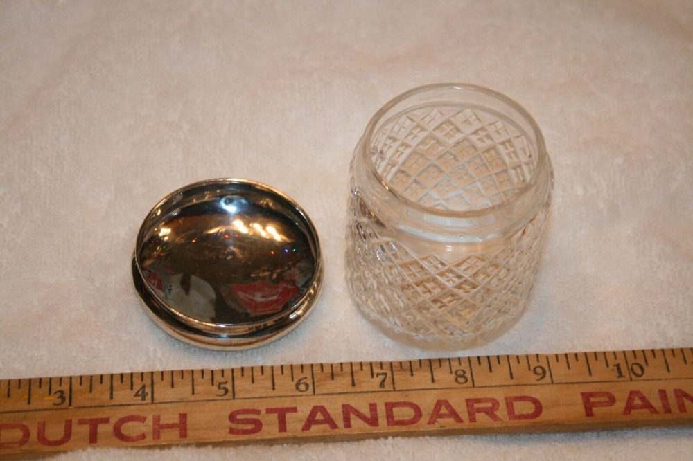 Antique CM Sterling & Cut-Glass Dish
