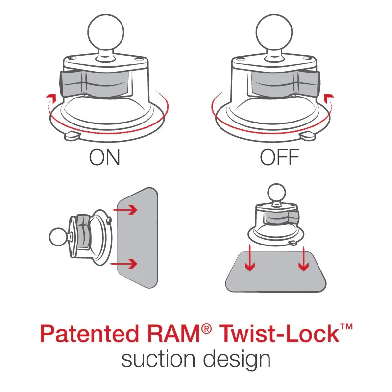 RAM Suction Cup Mount for Garmin GPS 695, 696