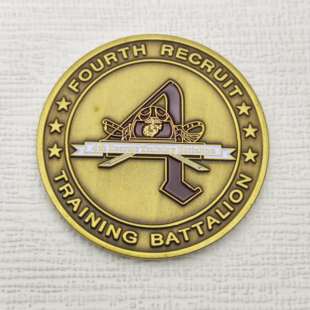 USMC Fourth Recruit Training Battalion Challenge Coin