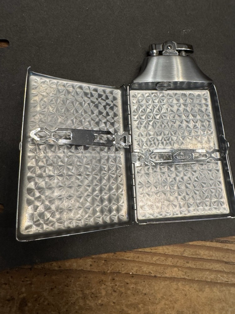 Vintage Ronson King Master case Lighter/cigarette Case Combo Mono JGM