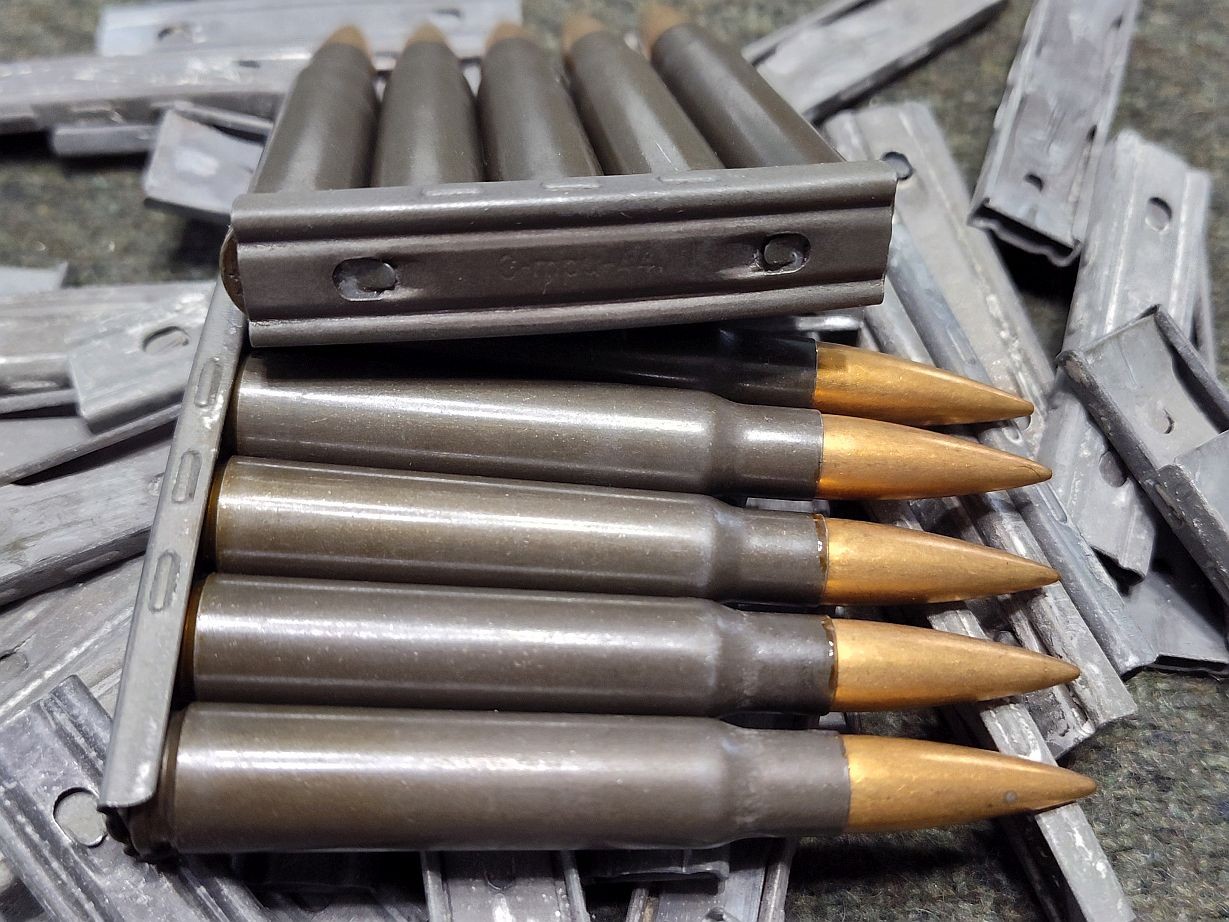 Scarce WWII German 1944 Dated (C-mpu-44) K98 Mauser Stripper Clips, Lot of 5