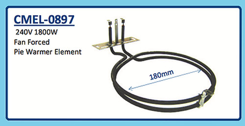 240V 1800W FAN FORCED PIE WARMER ELEMENT CMEL-0897