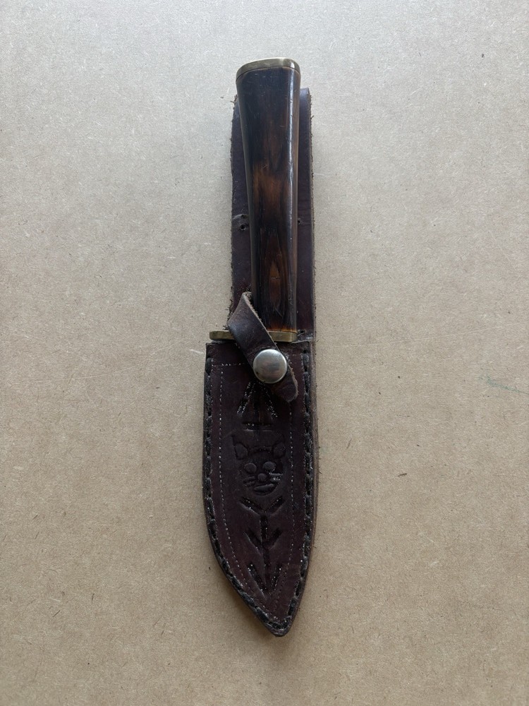 Vintage Custom Made Fixed Blade Knife Made By SHADE.