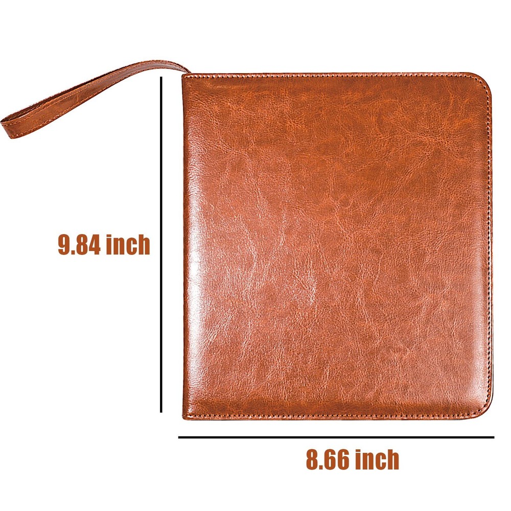 Portable Zippered Key Case Leather Key Organizer with Handle 32 Key Capacity ...