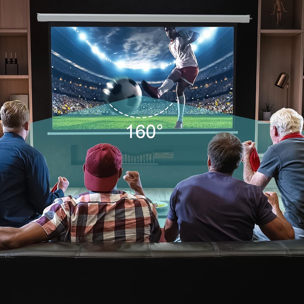 120Inch Motorized Projection Screen 43 4K 3D HD Electric Projector Screen