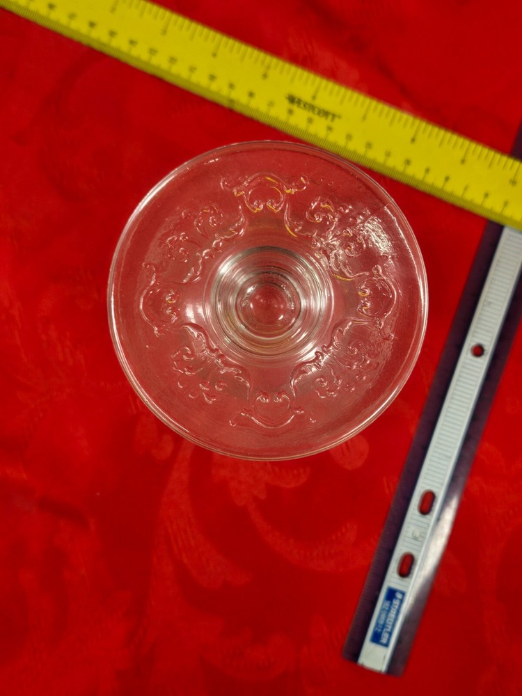 La Rochere Versailles Water Goblet Pressed Glass Shells Scrolls 14 oz