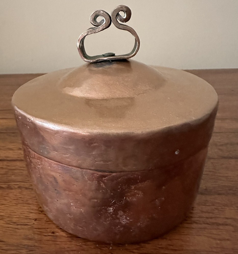 Vintage Hammered Candy Pot With Lid