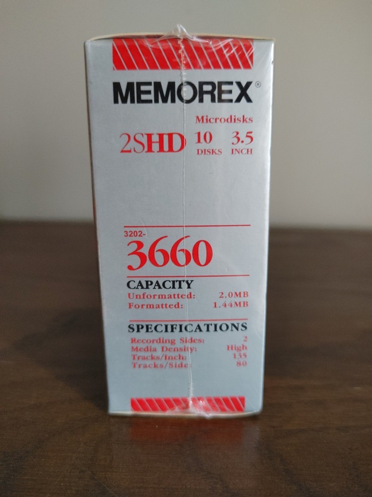 Memorex 2S2D Double Sided 3.5" Microdisks Floppy Discs 10-PACK - SEALED