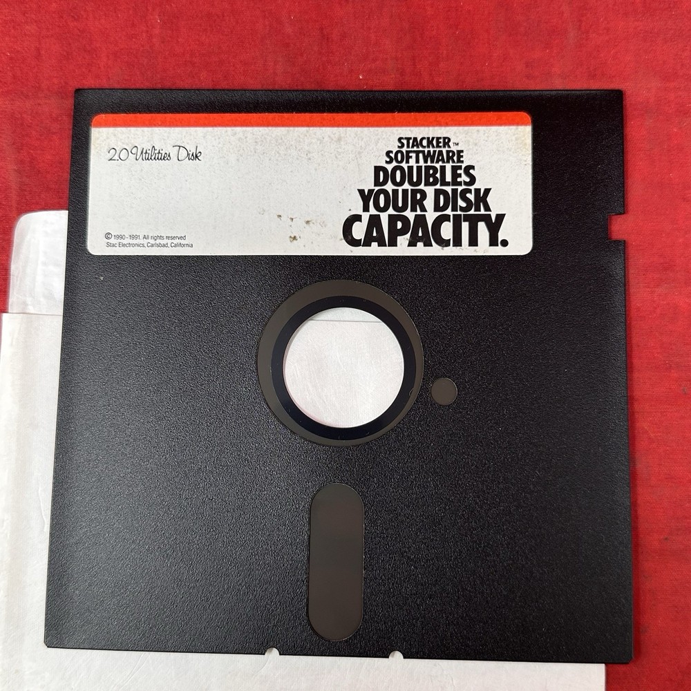 Stac Stacker 2.0 for DOS Windows 3.x Vintage 1991 5.25" Disk Utilities & Program