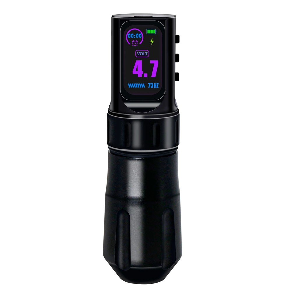 Wireless Tattoo Pen Kit Dual Mode Direct Drive IPS Screen Timer Battery 1800mAh