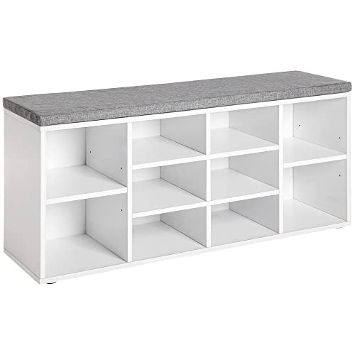 PayLessHere Shoe Bench Storage Bench Entryway Bench Shoe Storage White