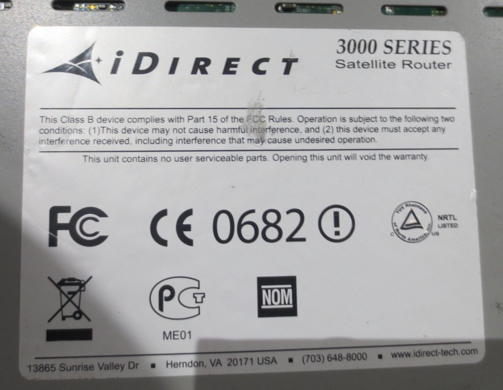 iDirect 3000 Series Satellite Router Model 3000